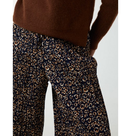 Animal Print Cropped Trousers