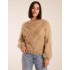 Fluffy Round Neck Cuff Sleeve Jumper