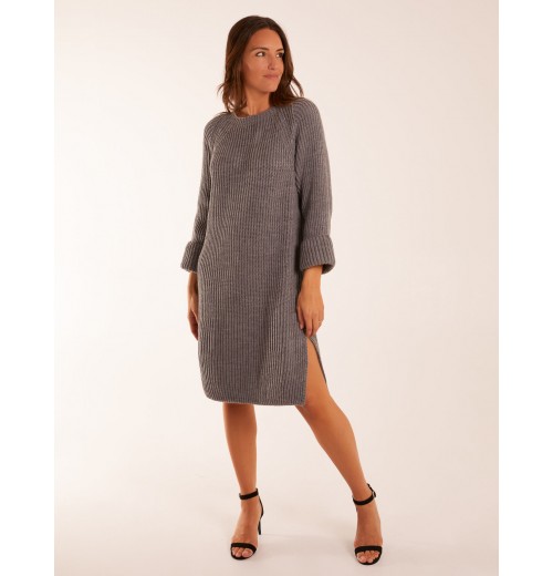 Knitted Ribbed Jumper Dress