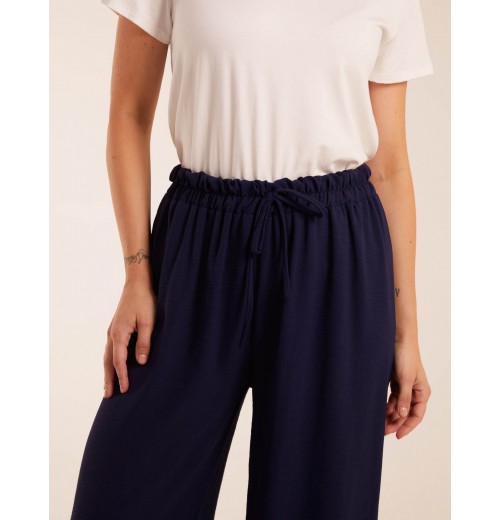 Drawstring Wide Leg Trousers